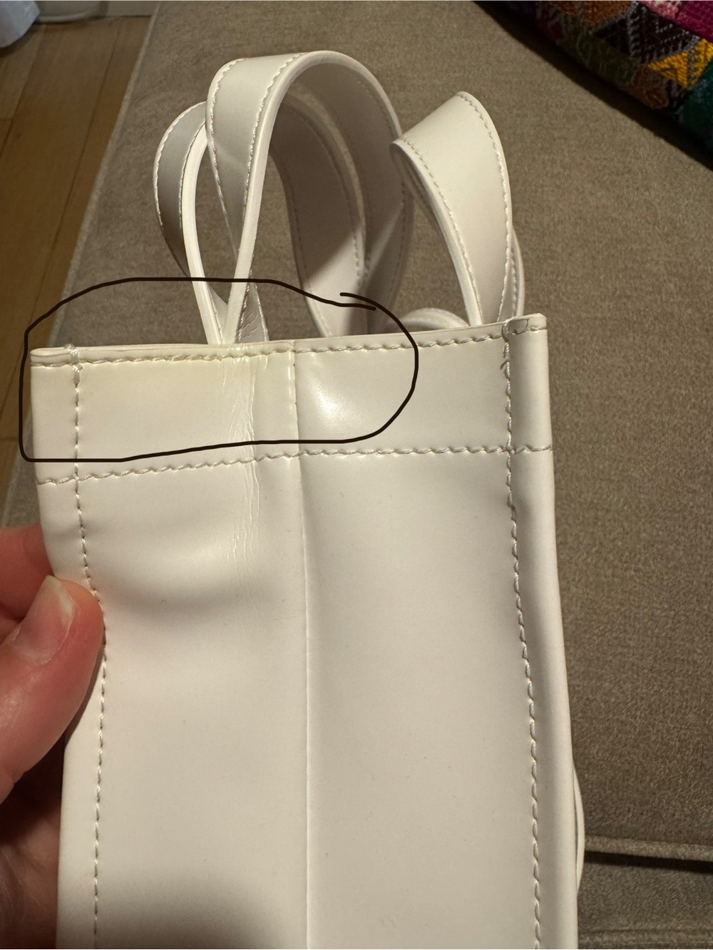 Acne Studios White Tote Bag - Picture 6 of 7